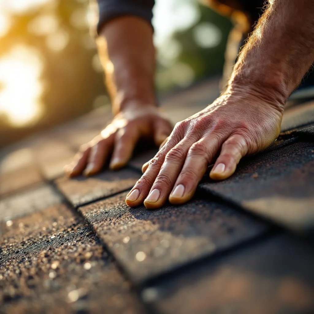 Professional roofer carefully installing new roofing materials on a South Florida home