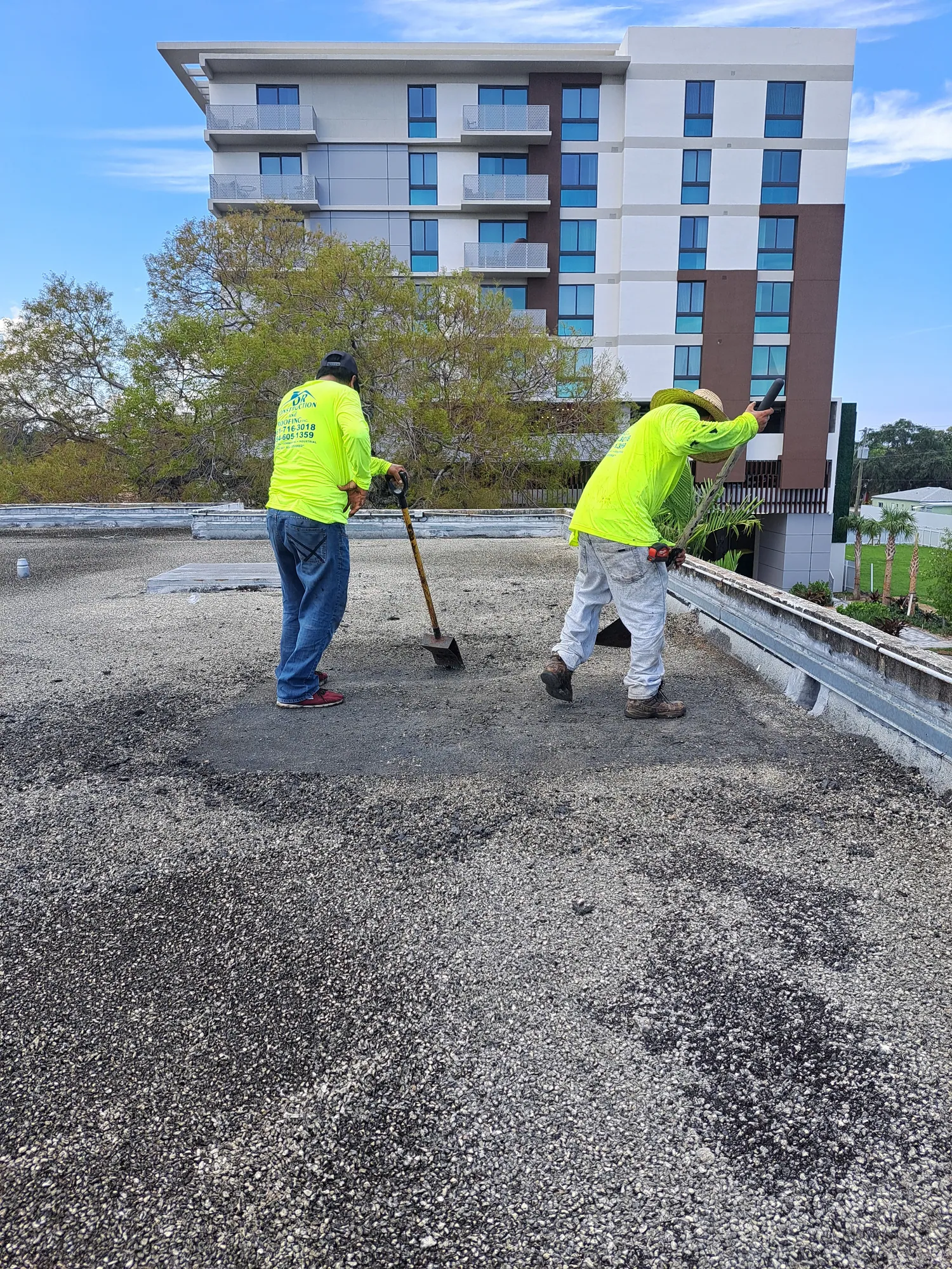 Commercial roof repair in South Florida by DR Construction & Roofing in South Florida