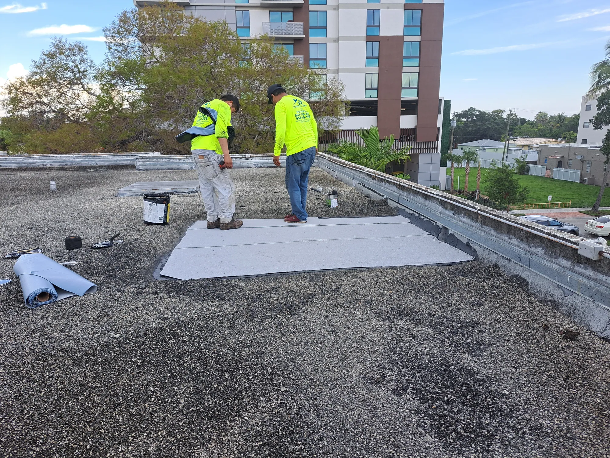 Commercial roof repair in South Florida by DR Construction & Roofing in South Florida