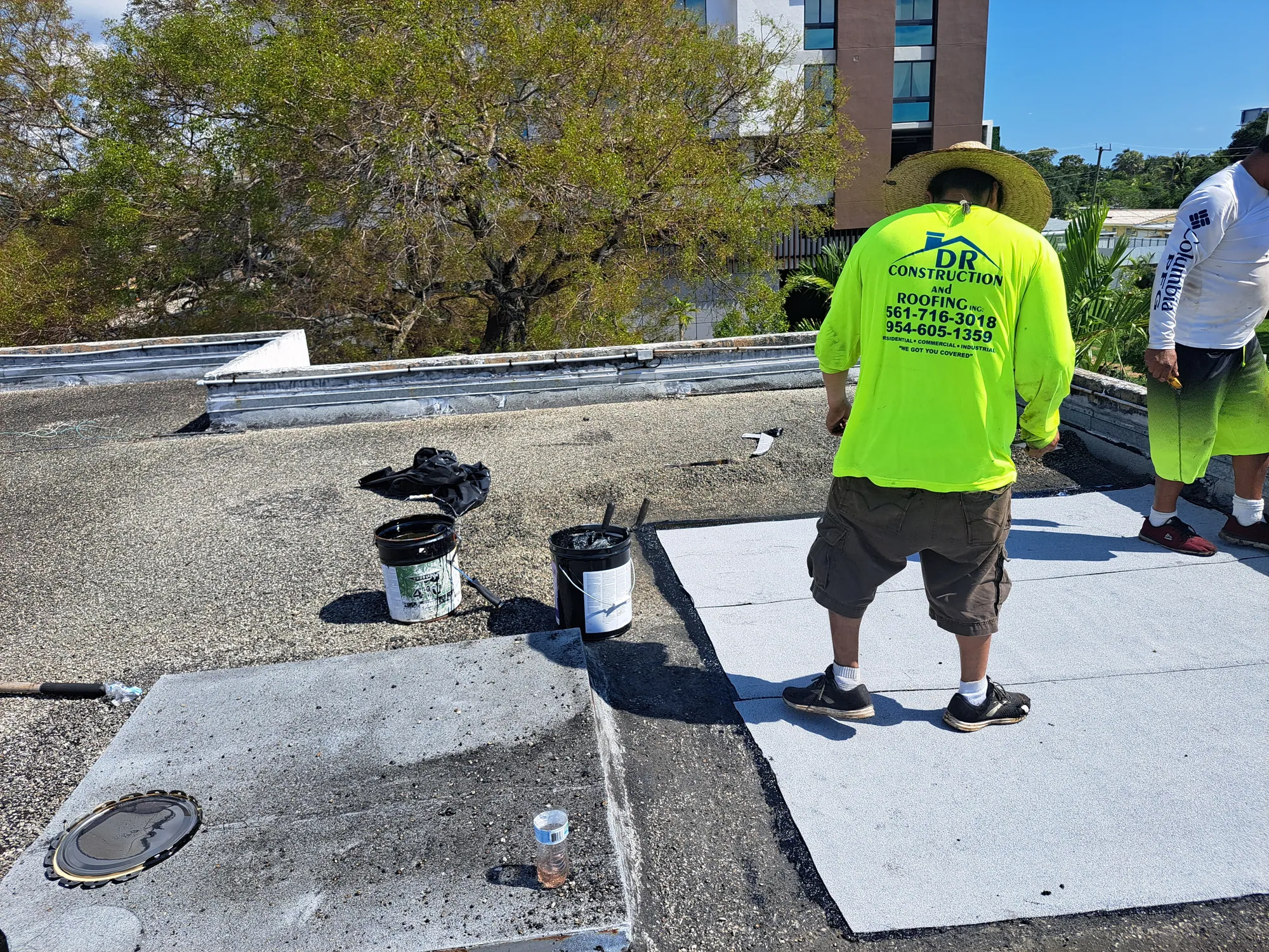 Commercial roof repair in South Florida by DR Construction & Roofing in South Florida