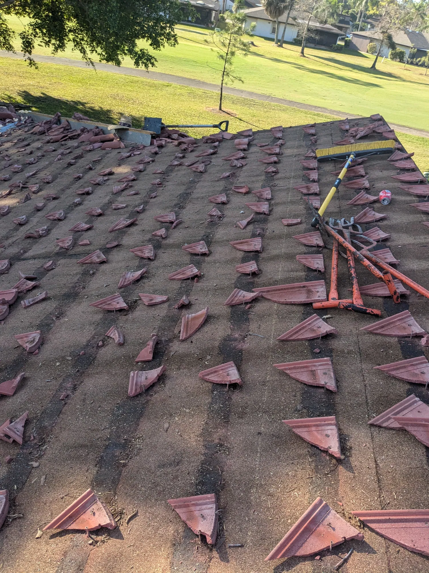 Terracotta barrel tile roof installation by DR Construction & Roofing in South Florida