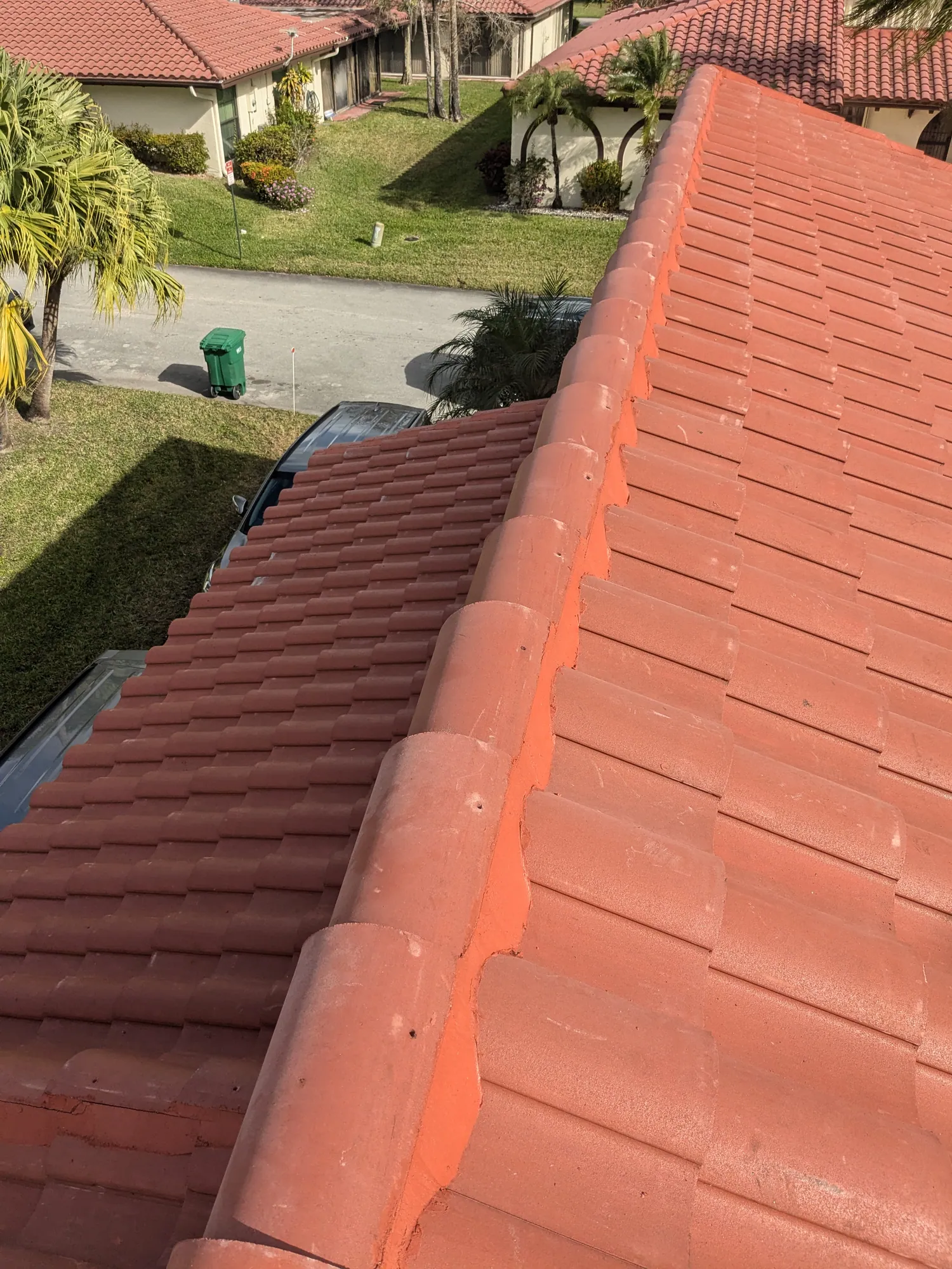 Terracotta barrel tile roof installation by DR Construction & Roofing in South Florida