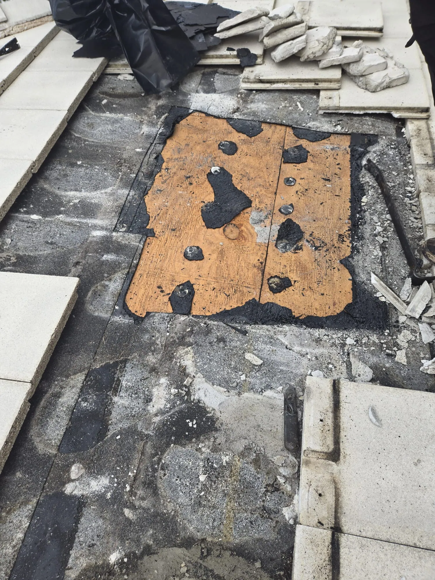 Residential tile roof repair by DR Construction & Roofing in South Florida